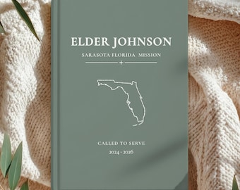 Personalized LDS Mission Journal, Custom Mission Name Notebook, Elder or Sister Missionary Gift, MTC Farewell Keepsake