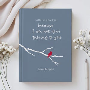 Letters to My Dad Grief Journal, Personalized Loss of Father Gift, Dad Memorial Keepsake Notebook, In Loving Memory Journal