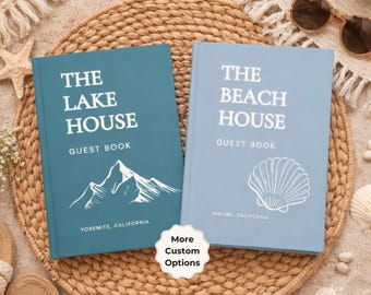 Personalized Airbnb Guest Book, Rental House Welcome Book, Vacation Home Guestbook, Guest Sign In Book