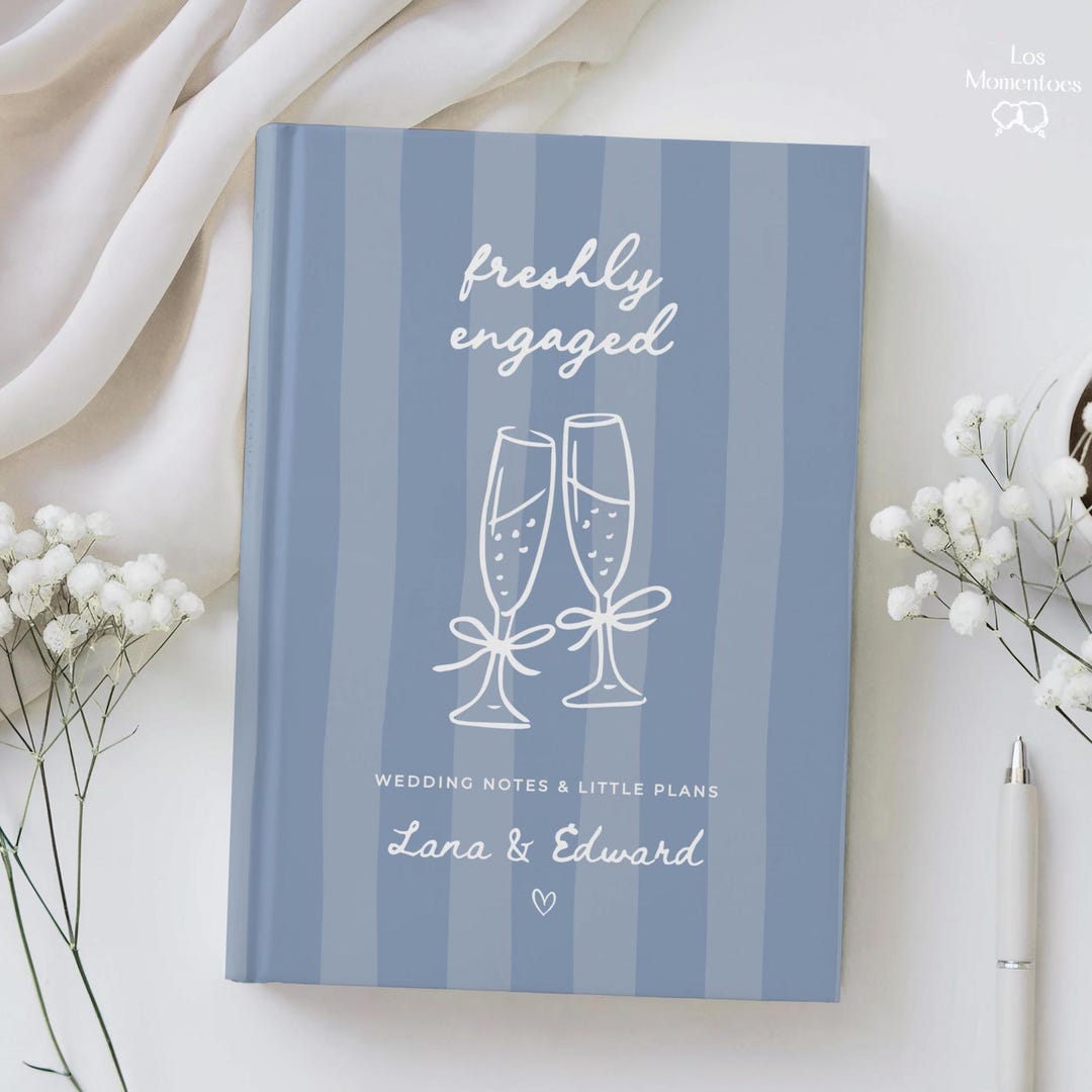 Engaged Journal Freshly Engaged Journal, Personalized Wedding Planning Notebook ...