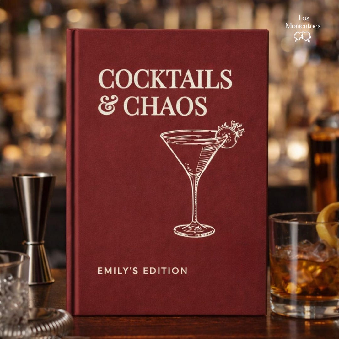 Bartender Notebook Personalized Cocktail Recipe Book, Custom Cocktail Journal, Bar Recipe ...