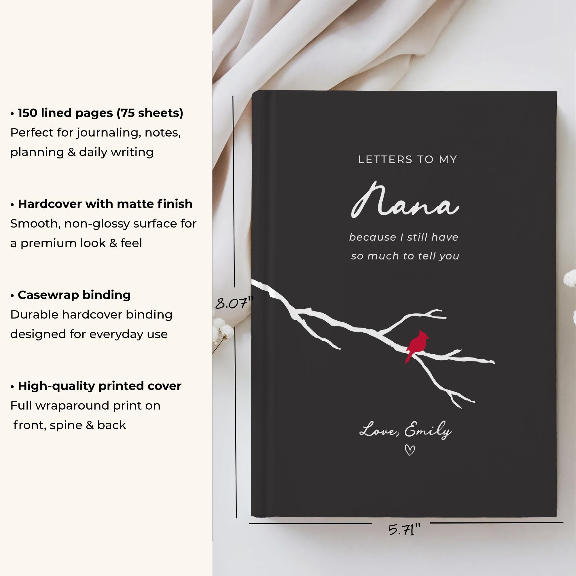 Letters to My Mom Grief Journal, Personalized Loss of Mother Gift, Mom ...