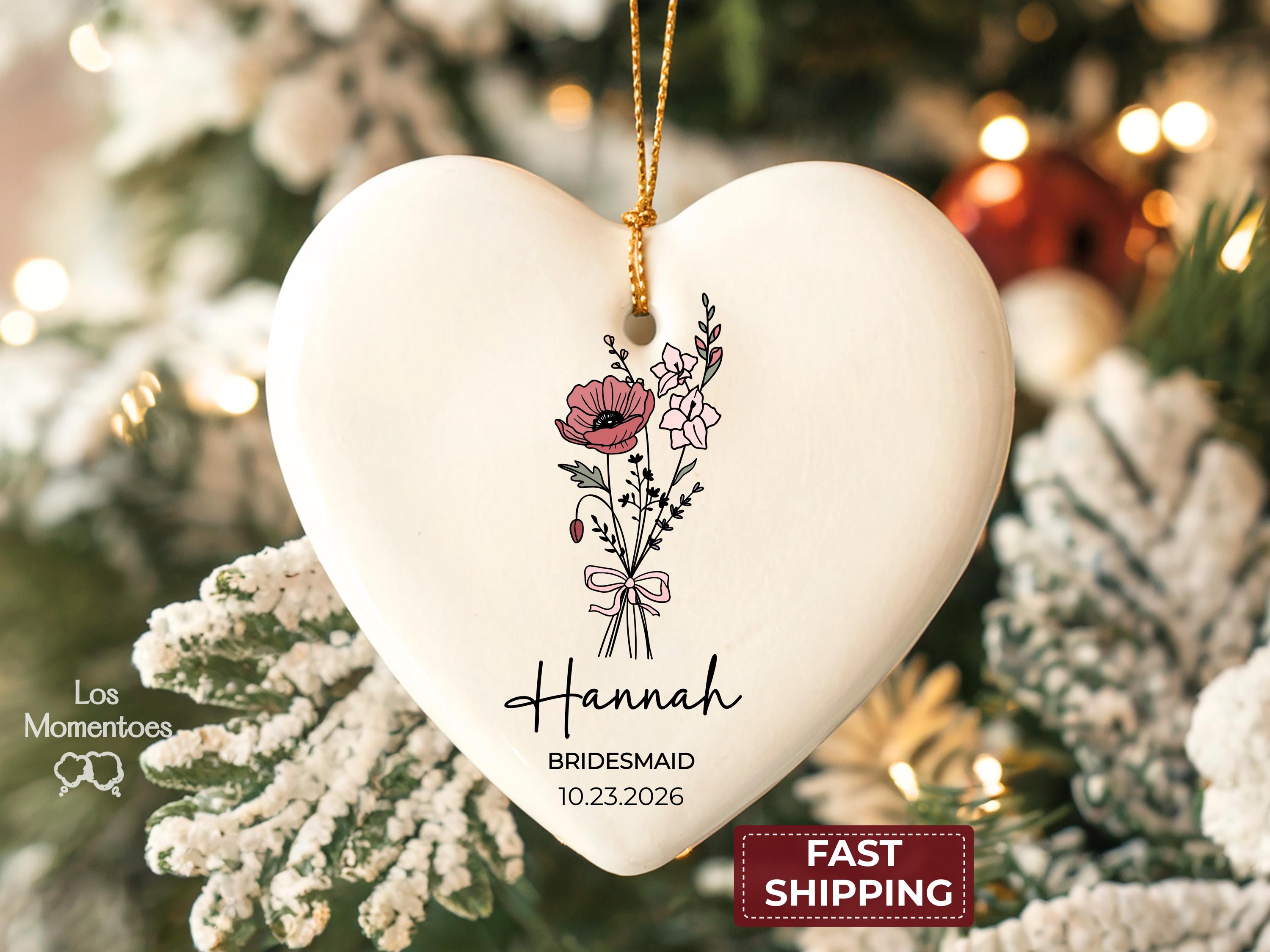 bridesmaid dress ornaments Custom Bridesmaid Ornament