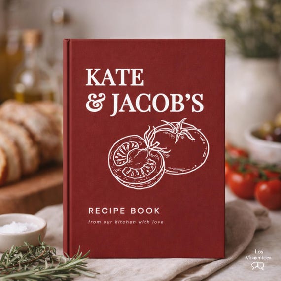 Personalized Couple Recipe Book, Custom Family Cookbook, Recipe Journal for Couples, Wedding or Housewarming Gift