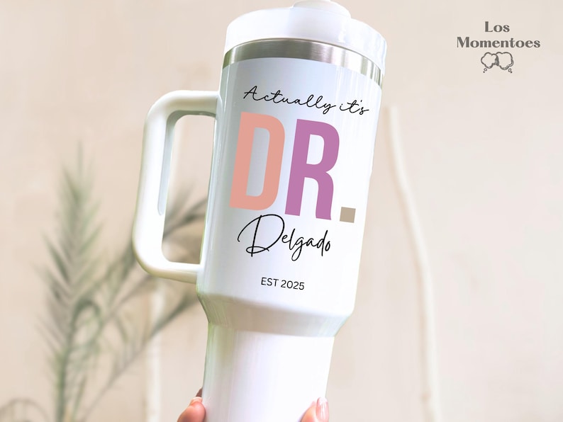 Personalized PhD Graduation Tumbler 40oz – Custom Doctor Cup – Graduate Gift for Medical School, Nursing, or PhD Graduation 2025 image 5