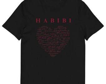T-shirt HABIBI "Mon Amour" unisexe en coton biologique