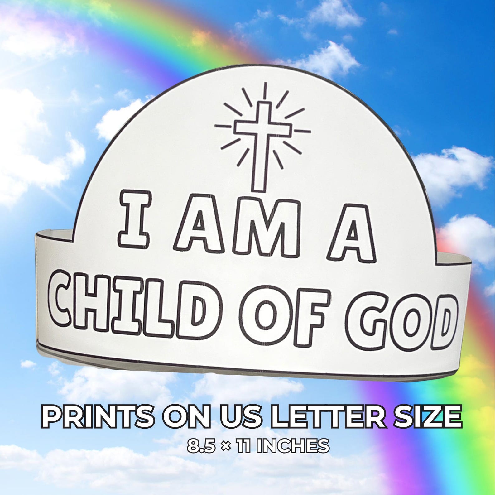 I Am A Child of God Craft, Printable Sunday School Craft, Paper Crown ...