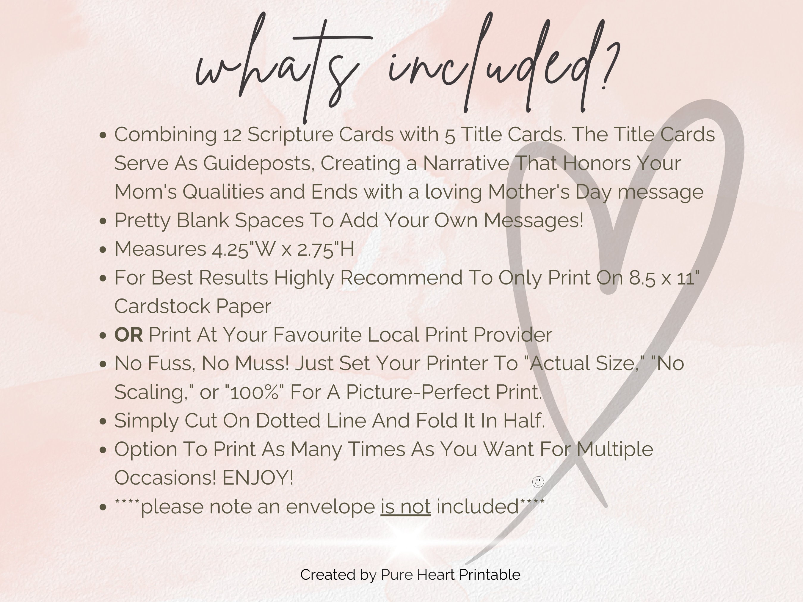 Printable Mother's Day Scripture Cards, Set of 12 Bible Memory Verse ...