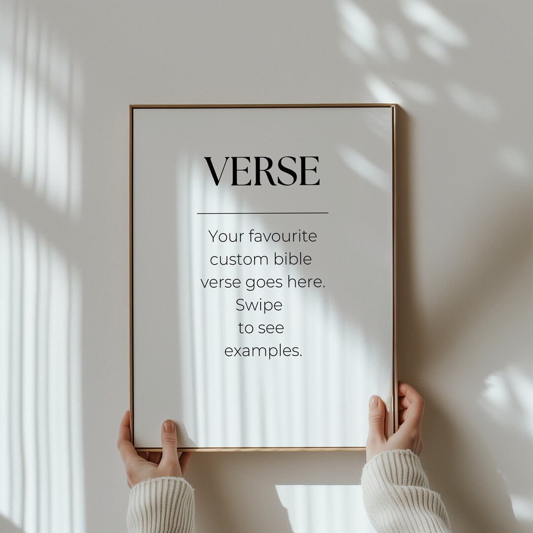 Custom Bible Verse Scripture Print, Personalized Christian Wall Art ...