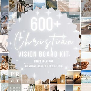 Kit de tableau Christian Vision, photos du kit de tableau de prière, plus de 600 belles images, Écritures saintes, versets de la Bible, citations, téléchargement PDF, tableau esthétique