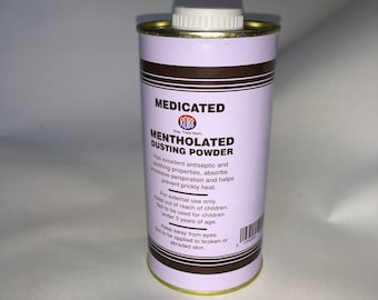 Medicated mentholated dusting powder