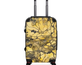 Yellow Camo Suitcase