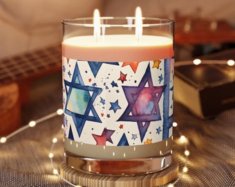 Candela profumata Jewish Star - Vetro pieno, 11 once