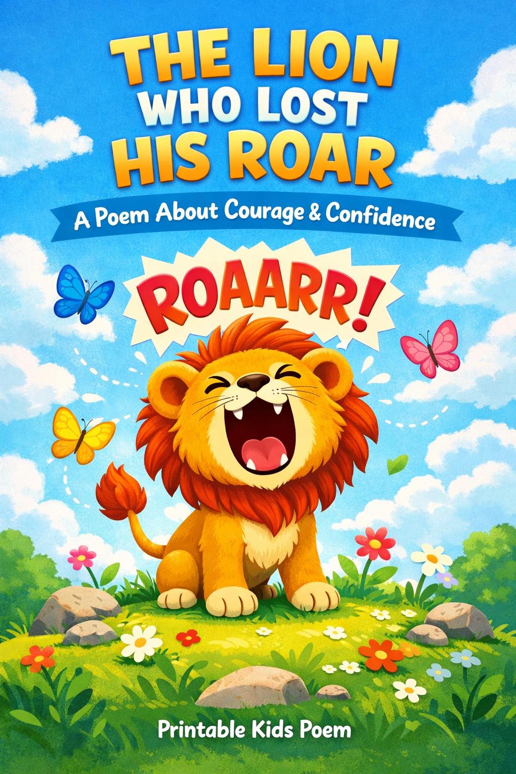The Lion Who Lost His Roar | Kids Poem About Courage & Confidence ...