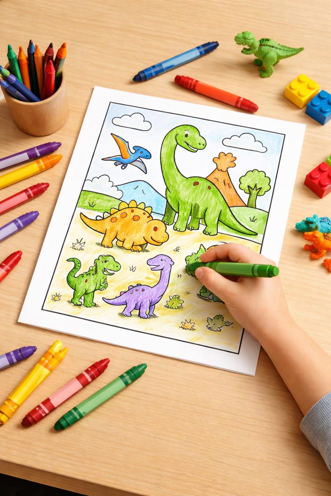 Kids Dinosaur Coloring Book – 5 Printable Coloring Pages for Children ...