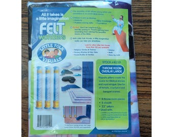 NIEUW Little Folk Visuals Felt Wonders overlay troonzaal groot #4210 Jezusbijbel
