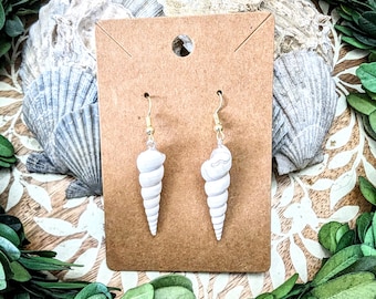 Turritella shell earrings (large)