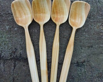 Stirring spoon small - cherry wood