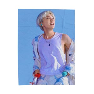 JHope, Kpop BTS Army Cozy Blanket, Velveteen Gift For KPOP Music Fan, Birthday Present Gift for Best Friend, Gift ideas