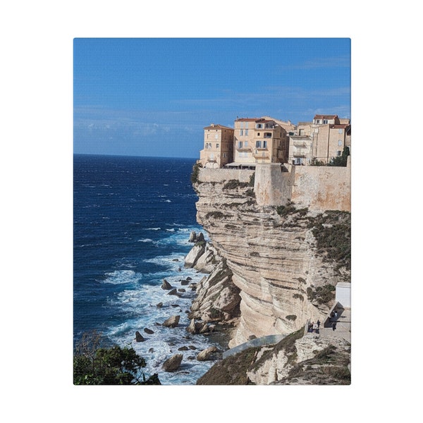 Historic Bonifacio Original Photo Artwork Corsica France Matte Canvas, Stretched, 0.75"