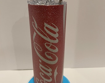 Glitter Coca-Cola 20oz tumbler with Ice Top!