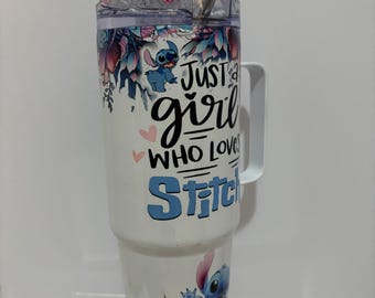 30oz Disney stitch tumbler with resin ice top