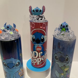 20oz stitch tumblers with resin ice top!