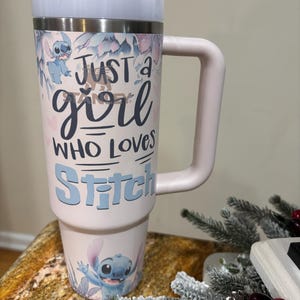 30oz STANLEY Disney stitch tumbler with resin ice top MESSAGE ME to order save 10-15%
