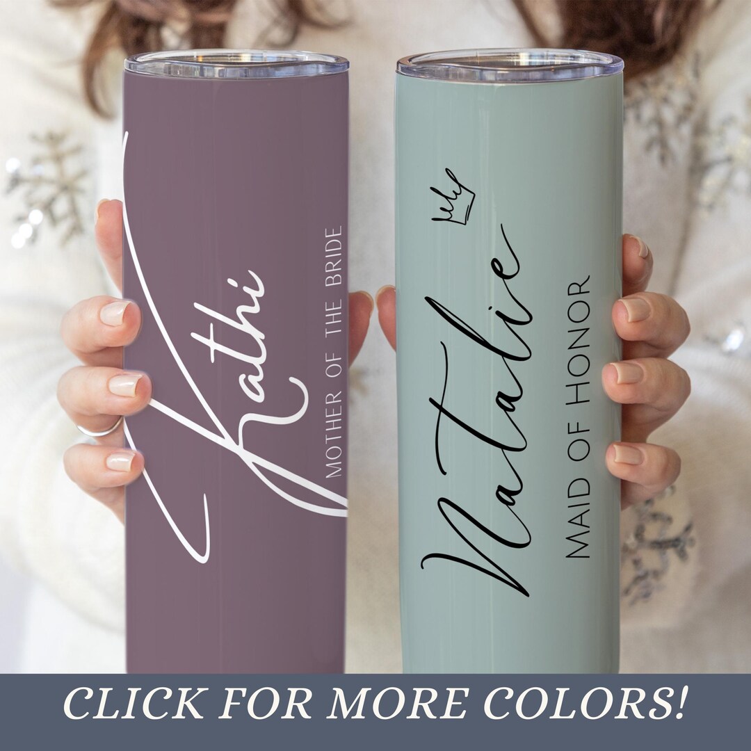 Bridal Party Tumbler Custom Wedding Party Travel Mug Personalized Gift ...