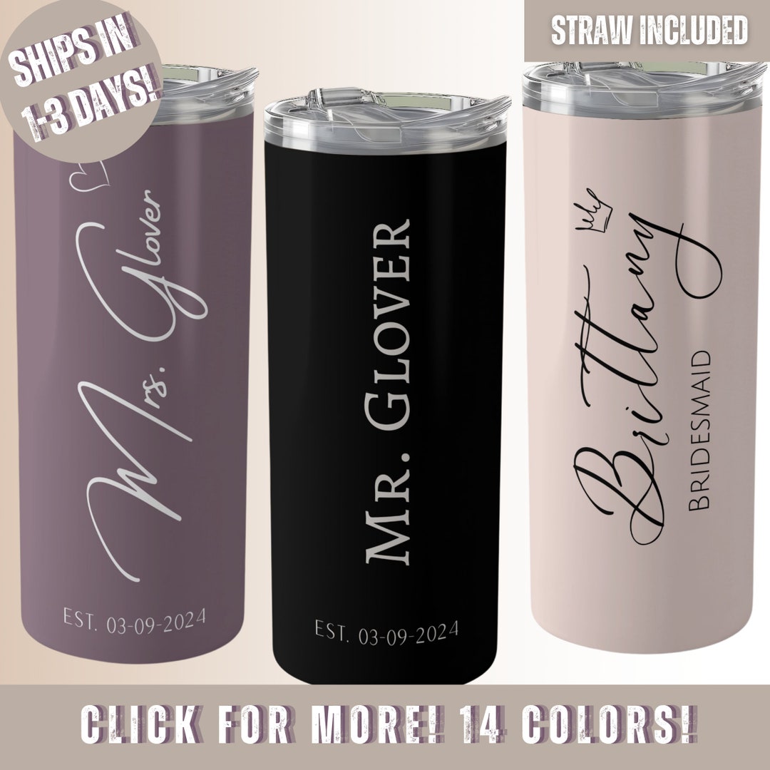 Bridal Party Tumbler Custom Wedding Party Travel Mug Personalized Gift ...