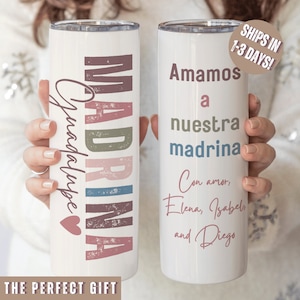 Madrina Tumbler Personalized Cup For Madrina Gift Dia De La Madre Regalo Para Madrina Custom Madrina Travel Mug Spanish Godmother Cup