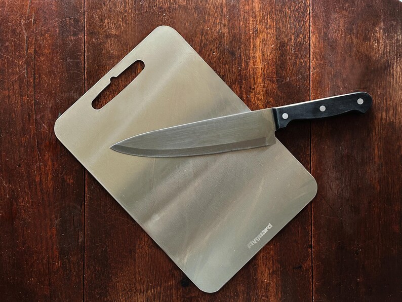 Stainless Steel Cutting Board - Durable Metal Chopping Board for