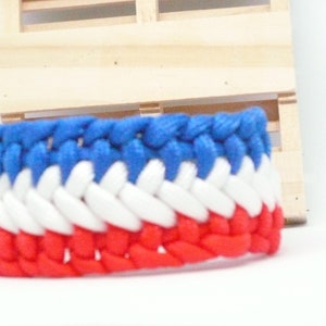 Patriotic Red, White, Blue Paracord Bracelet