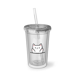 Acrylic Cup Cat Print Bild 1