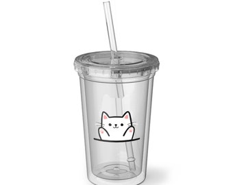 Acrylic Cup - Cat Print