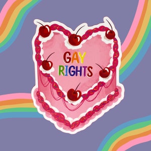 Pride Sticker Gay Rights Rainbow Sticker water bottle sticker gift for gay friend