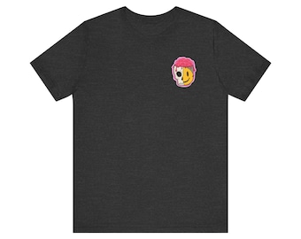 Schädel glückliches Gesicht Grafik T-Shirt: Unisex Baumwoll Cartoon T-Shirt