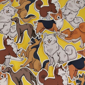 Large Stickers - Planche Chiens Samoyede