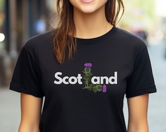 Scotland T Shirt, Scottish Thistle, T Shirt, Scotland Unisex T Shirt, Scotland Souvenirs and Gifts, Scottish, Thistle T Shirt