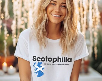 Schotland T-shirt, Schotland vlag T-shirt, Scotophilia, Schotland Unisex T-shirt, Schotland souvenirs en geschenken, Schotse kaart T-shirt, Schots