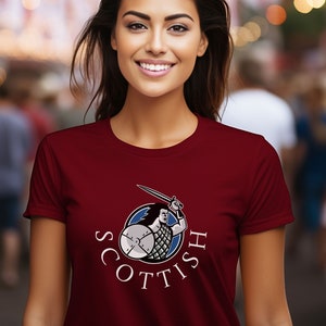 Scottish Warrior T Shirt, Scottish T Shirt, Scotland Unisex T Shirt, Scotland Souvenirs and Gifts, Warrior Sword and Shield