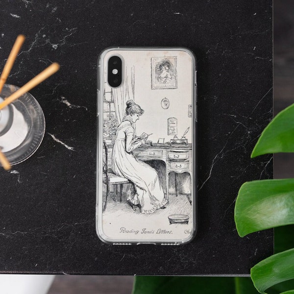 Pride and Prejudice Book Phone Case Jane Austen Gifts for Book Lovers Literary Phone Case for Readers Vintage Literature Illustration