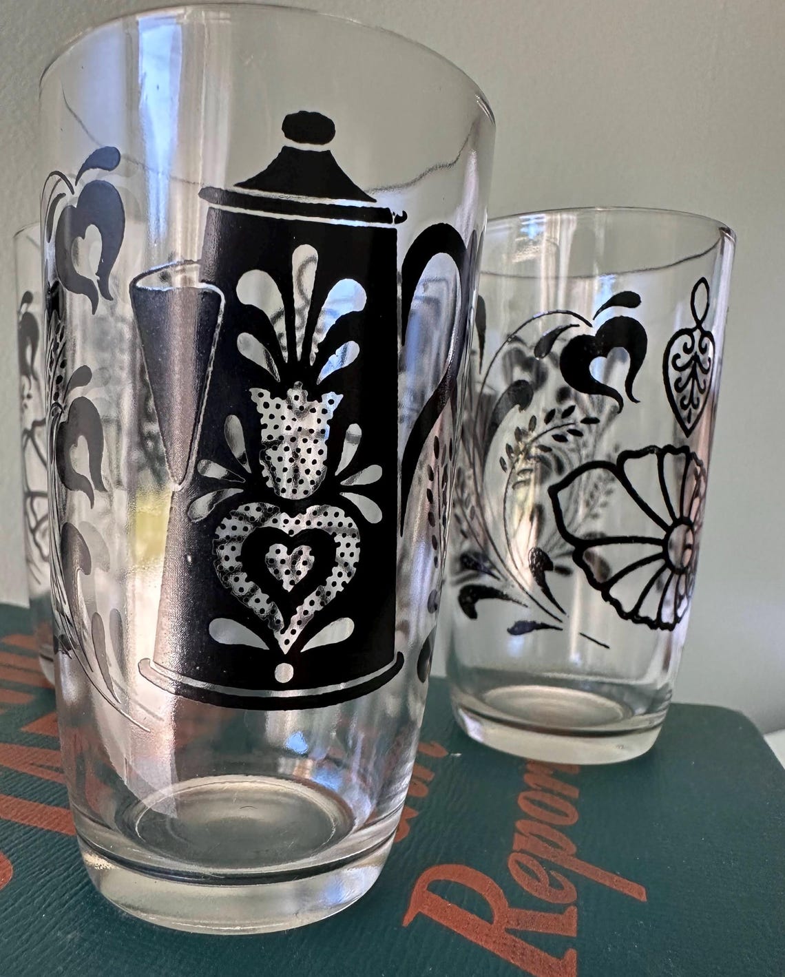 Vintage 1950s Swanky Swig Glasses Coffee Pot Design (set of 4) - Etsy
