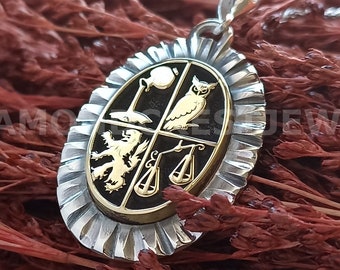 The Cardinal Virtues, Stoic Necklace,Justice Wisdom Temperance Courage Pendant,Justice Wisdom Necklace,Cardinal Virtues Ring