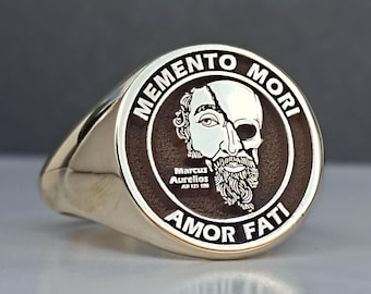 Memento Mori Amor Fati Ring, Amor Fati, Mori Ring, Memento Mori, Marcus Aurelios Ring, Memento Mori Ring, Amor Fati Jewelry, Gifts