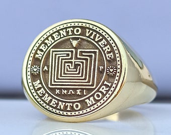 Memento Mori Ring, Memento Vivere Gift, Mori Ring, Skull Ring, Stoic Ring,  Memento Mori, Memento Vıvere, Tempus Fugit, Gift for her, Gifts