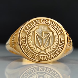 Men’s Graduation Ring - Custom Gold College Class Ring - Personalized University Signet Ring - Gift for - Custom Ring - Graduation Gifts
