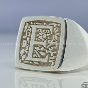 Anillo de monograma, monogramas, anillo de letras, anillo de escudo de armas, anillos de cresta familiar, anillo de sello personalizado, anillo de cresta,