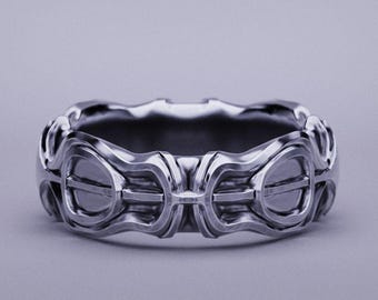 Anillo orgánico futurista – Anillo de tecnología moderna y fluida