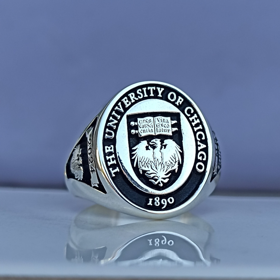 University Key Rings Personalized University Ring: Sterling Silver College Class Ring - Etsy